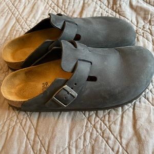 Birkenstock Boston black oiled leather 39N